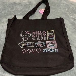 Hello kitty Cafe/ tote bag/ black